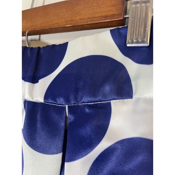 Persun Polka Dot Maxi Skirt 6 Blue Retro Old Money Classic Chic Preppy A Line - Picture 7 of 13